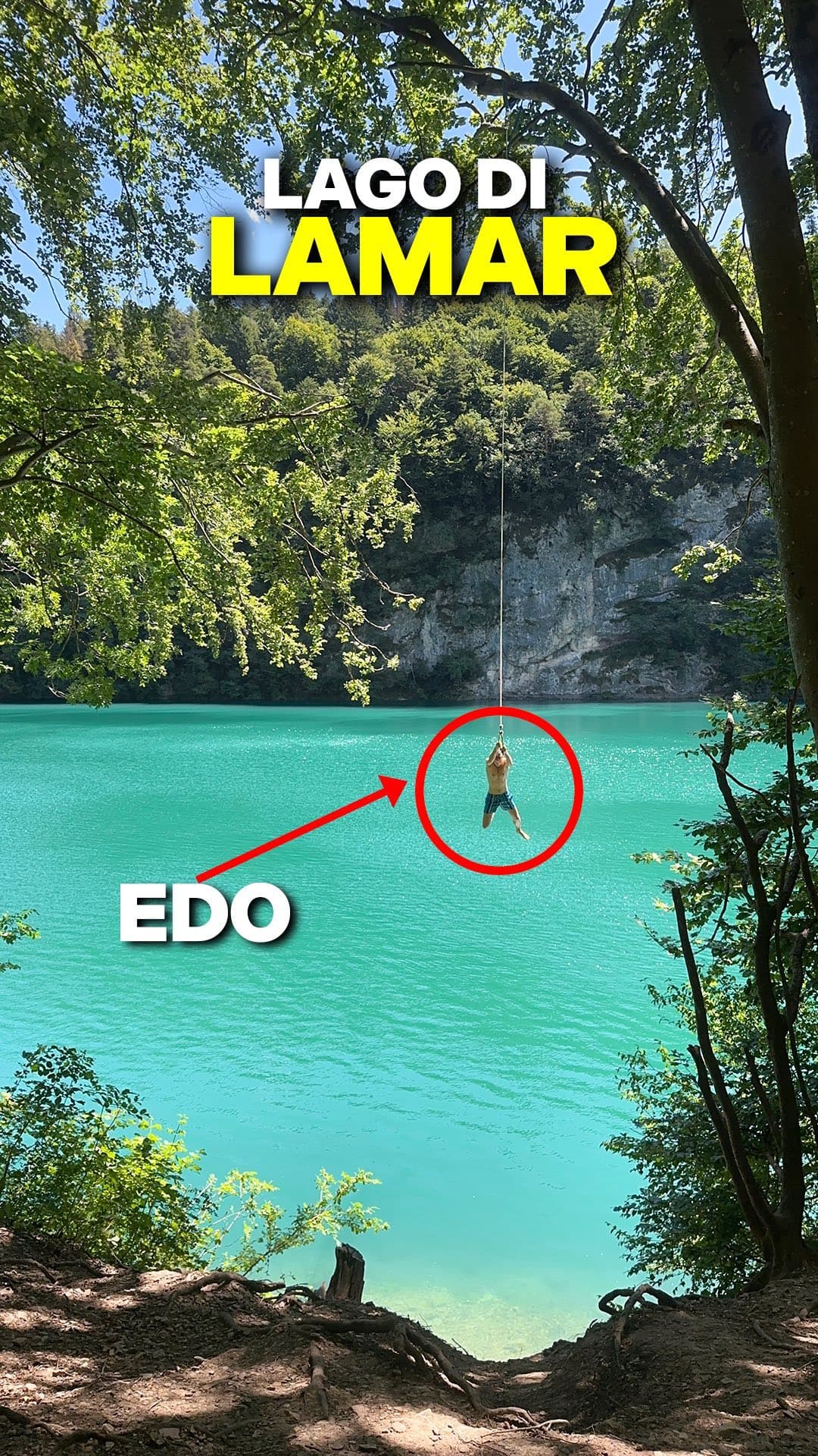 Lago cristallino + corda di Tarzan!