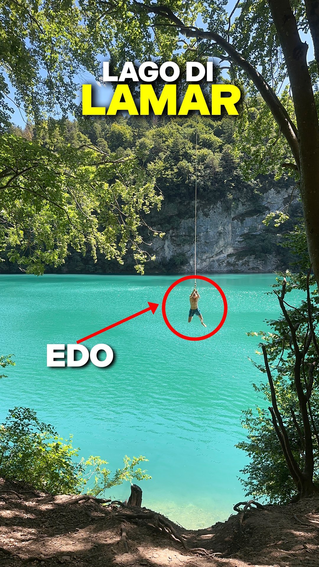 Lago cristallino + corda di Tarzan!
